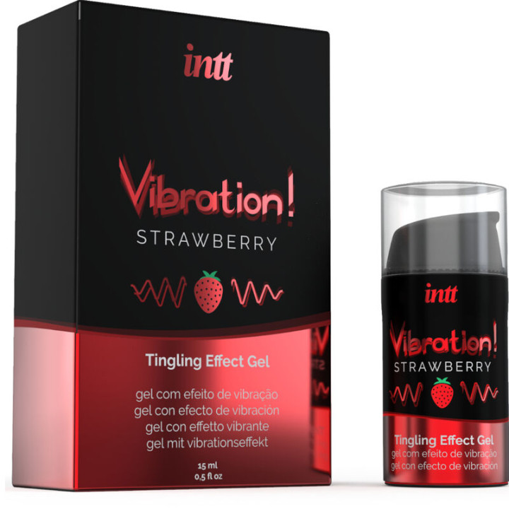 Intt - Powerful Intimate Stimulant Liquid Vibrating Gel Strawberry 15 ml