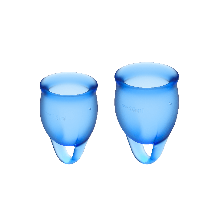 Satisfyer - Feel Confident Menstrual Cup Dunkelblau 15 + 20 ml
