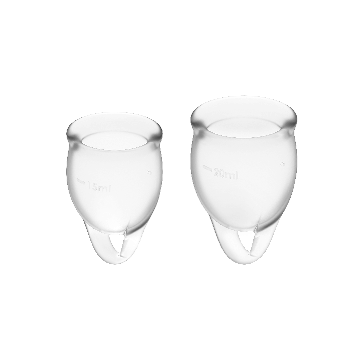 Satisfyer - Feel Confident Menstrual Cup Clear 15 + 20 ml