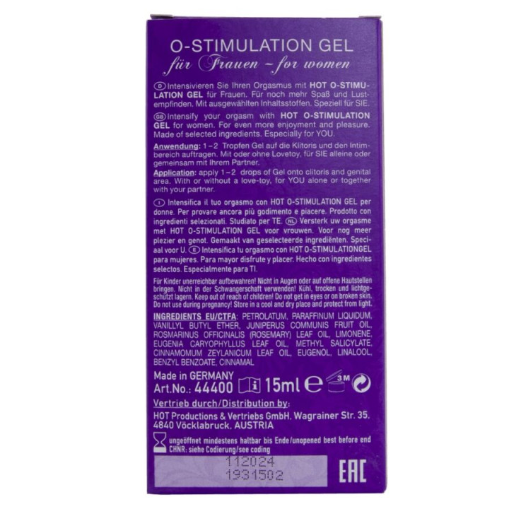 Hot - o-Stimulation Gel For Women 15 ml