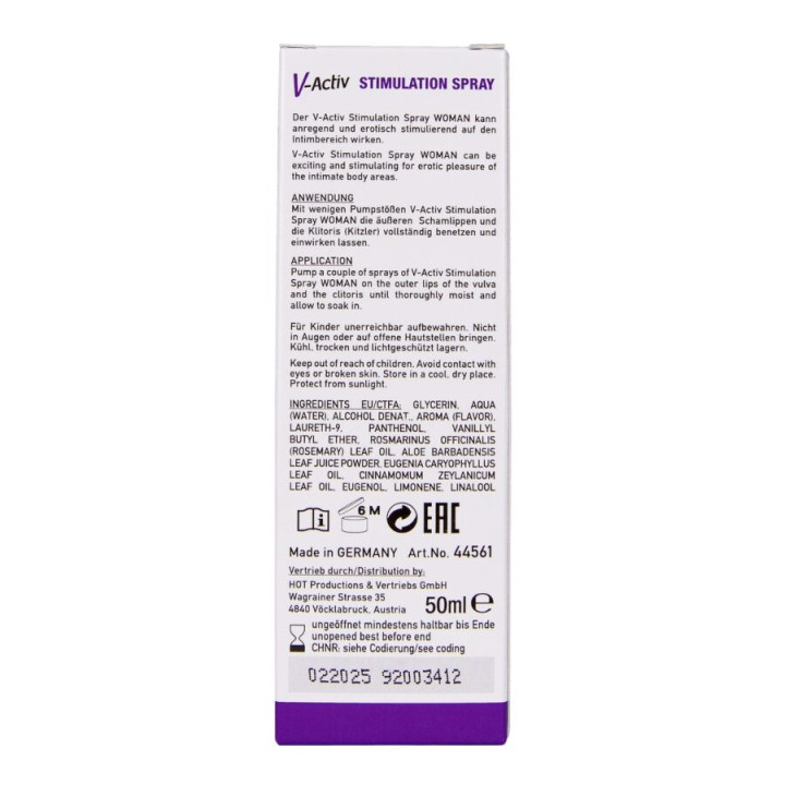 Hot - v-Activ Spray Stimolante Donna 50 ml