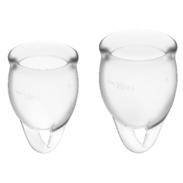 Satisfyer - Feel Confident Coppa Mestruale Trasparente 15 + 20 ml