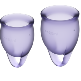 Satisfyer - Copo Menstrual Feel Confident Roxo 15 + 20 ml