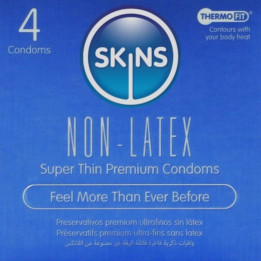 Skins - Prezerwatywy Bez Lateksu Opakowanie 4 Sztuk