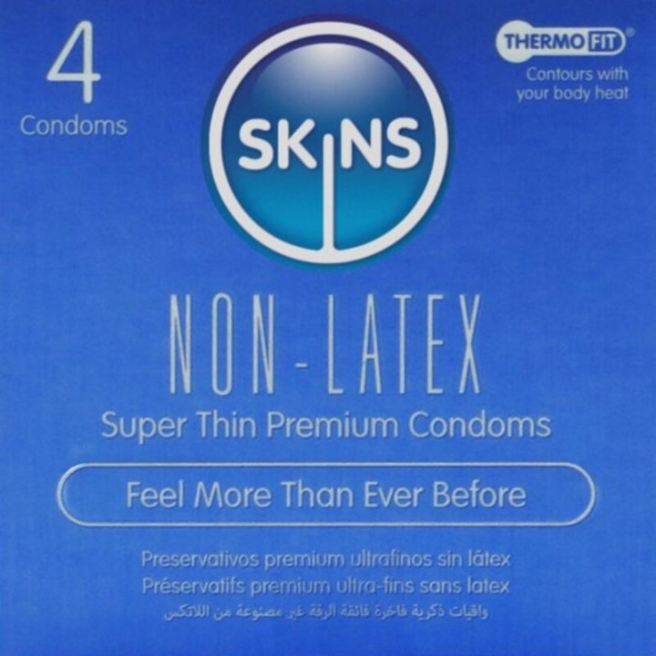 Skins - Lot de 4 Préservatifs Sans Latex