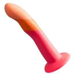 Romp - Dizi Silikonowy Dildo z Przyssawką Trójkolorowy 18 cm