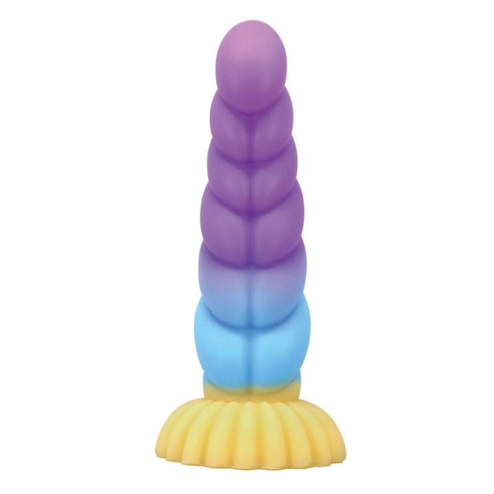Power Monsters - Einhorn Dreifarbiger Fantasie-Silikondildo 22 cm ø 5 cm