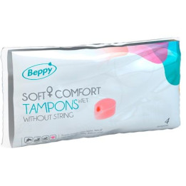 Beppy - Miekkie, Komfortowe Tampony Mokre 4 Szt