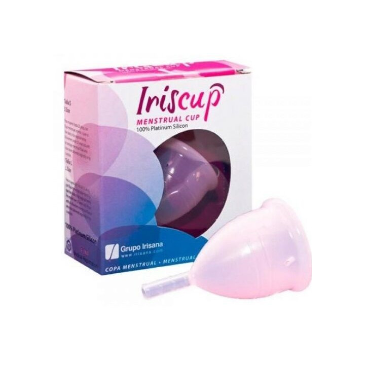 Iriscup - Grosser Rosa Monatstasse + Kostenloser Sterilisatorbeutel