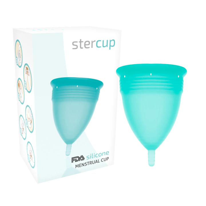 Stercup - Coupe Menstruelle en Silicone Fda Aigue-Marine - Taille l