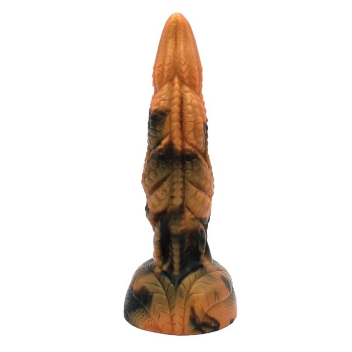 Power Monsters - Dildo de Silicone Fantasia Tiranossauro Bicolor 20,5 cm ø 5 cm
