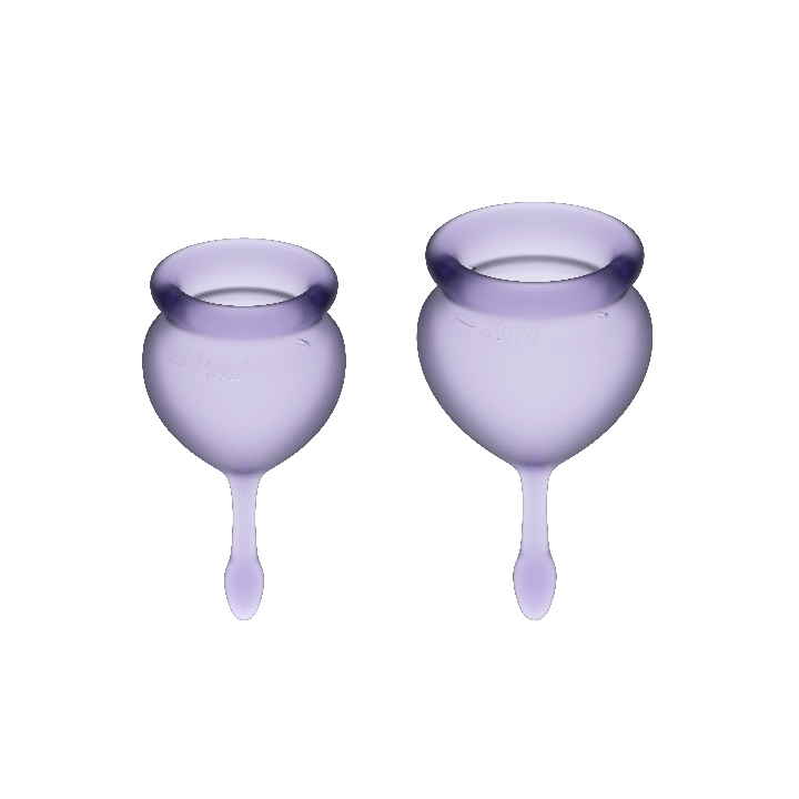 Satisfyer - Feel Good Menstrual Cup Purple 15 + 20 ml