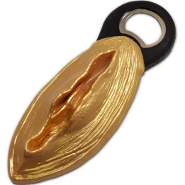 Diablo Picante - Black Golden Vagina Shaped Opener