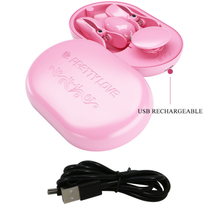 Pretty Love - Boite Surprise Pinces Délectro Stimulation Rose