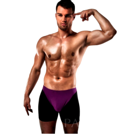 Passion - Boxer 009 Lilac/Preto Lingerie Erótica s/m