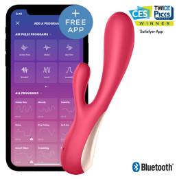 Satisfyer - Mono Flex Vermelho Com Aplicativo