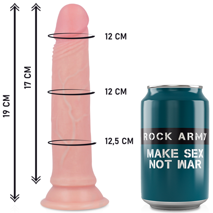 Rockarmy - Harness + Flüssiger Silikondildo Premium Avenger 19 cm -o- 3.98 cm