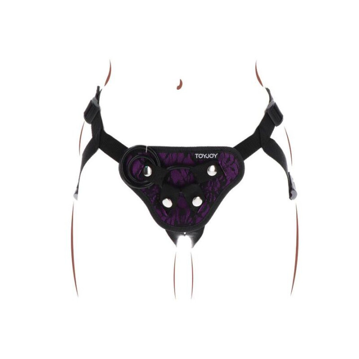 Get Real - Strap-on-Spitzengeschirr Lila