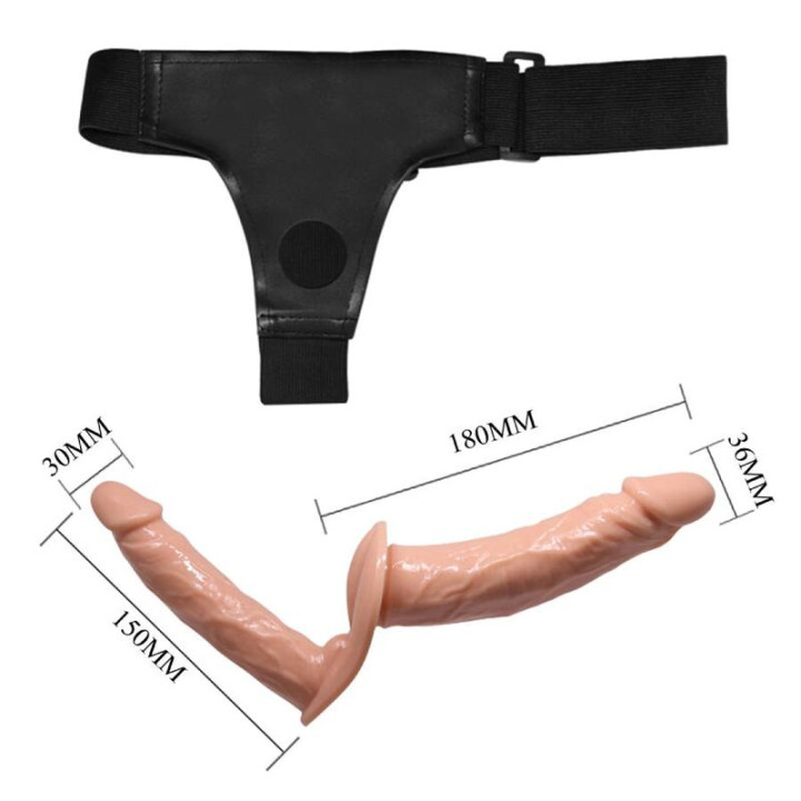 Baile - Ultra Leidenschaftlicher Doppelte Dildos Mit Harness