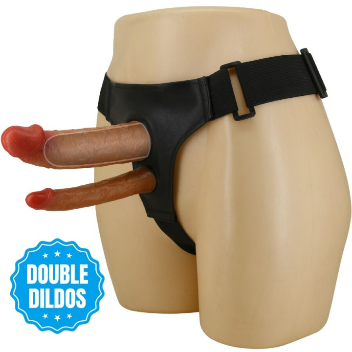 Baile - Ultra Leidenschaftlicher Doppelte Dildos Mit Harness