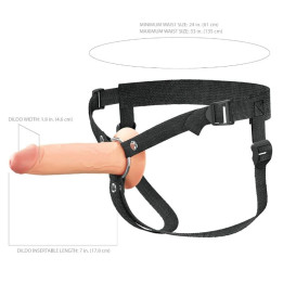 Pretty Love - Harness Briefs Universal Harness With Dildo Tom 20 cm Natural