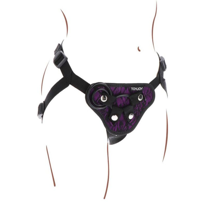 Get Real - Strap-on Lace Harness Purple