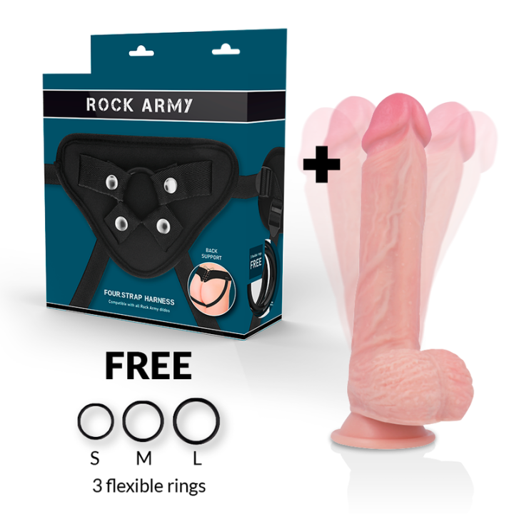 King Cock - Elite Adjustable Harness With Dildo 15.2 cm For Beginners