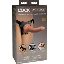 King Cock - Elite Harnais Réglable Confortable Avec Gode 17.8 cm