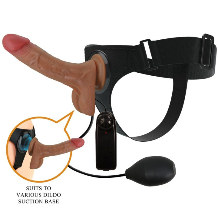 Fantasy x-Tensions Elite - Strap-on de Silicone Oco de 17,8 cm