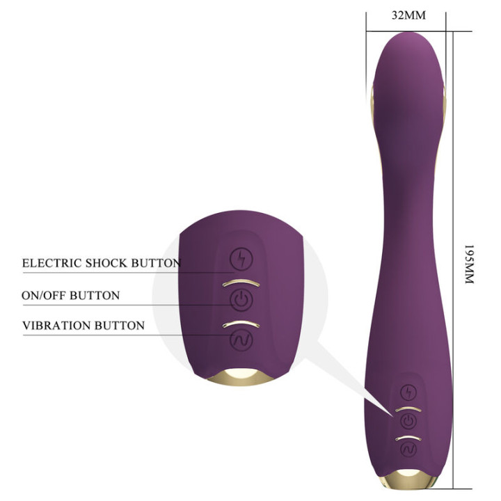 Pretty Love - Hector Vibratore Elettroshock by App Control Viola