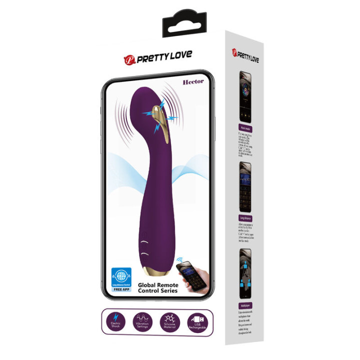 Pretty Love - Hector Vibratore Elettroshock by App Control Viola