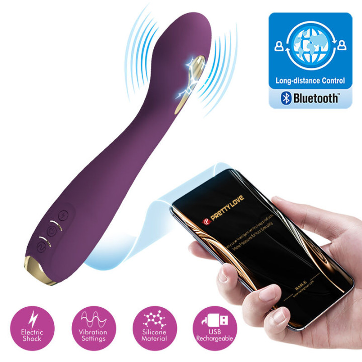 Pretty Love - Hector Electroshock Vibrateur Par App Control Violet