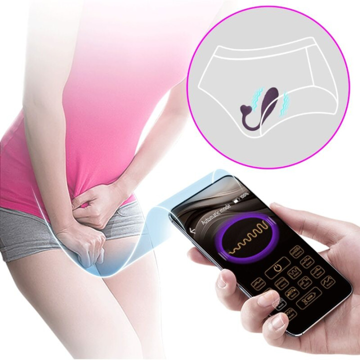 Pretty Love - Fisherman App Controlled Vibrating Egg Lila