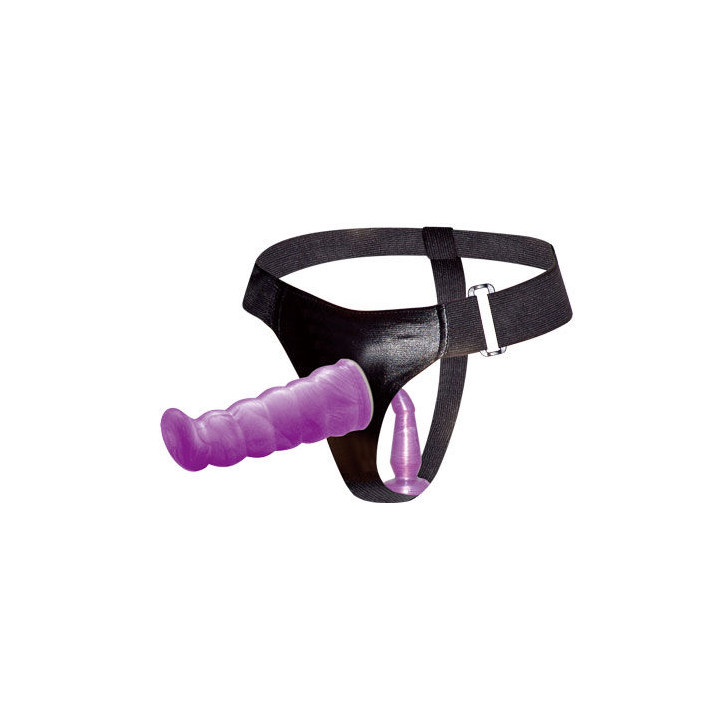 Baile - Arnês Anal e Vaginal Fêmea Lilac Gpoint 17 cm