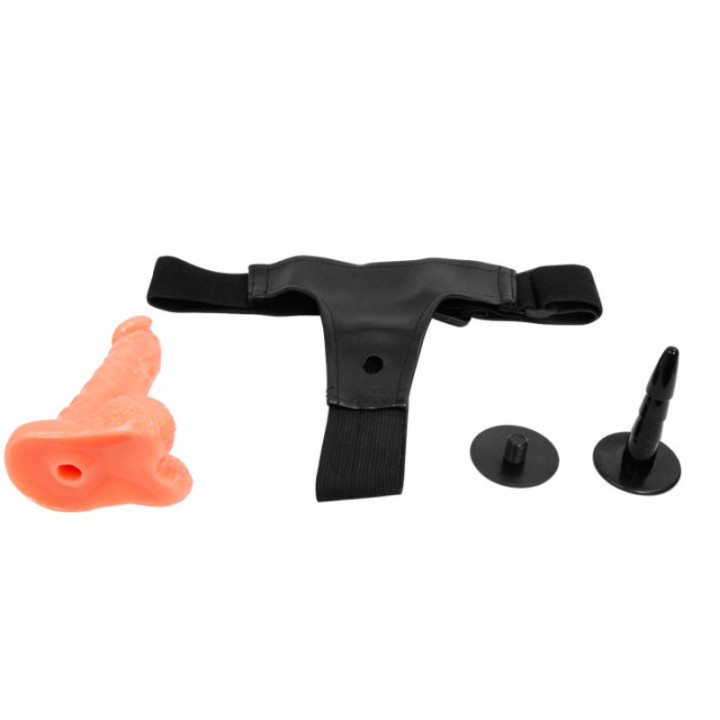 Baile - Harness With Realistic Penis And Ultra Passionate Adjustable Panties 15.5 cm