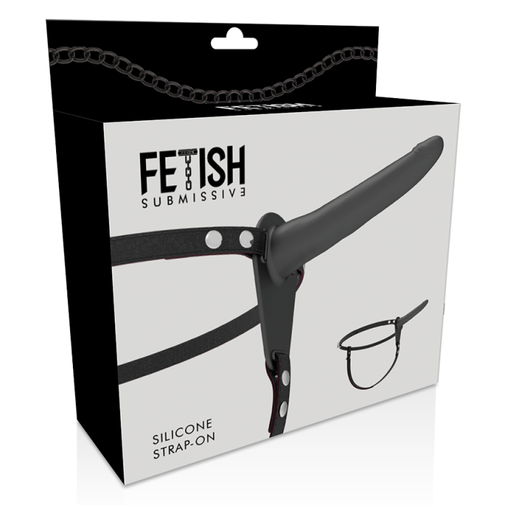 Fetish Submissive Harness - Silicona Negro 15 cm