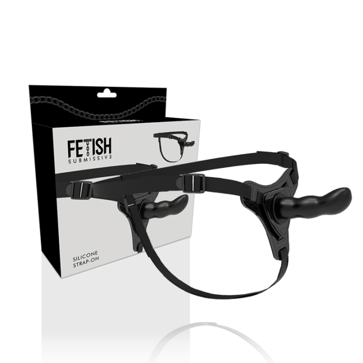 Fetish Submissive Harness - Silicone Nero Punto g 16 cm