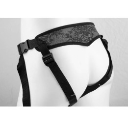 Fetish Submissive Harness - Doppelte Penetration Schwarzer Vibrator