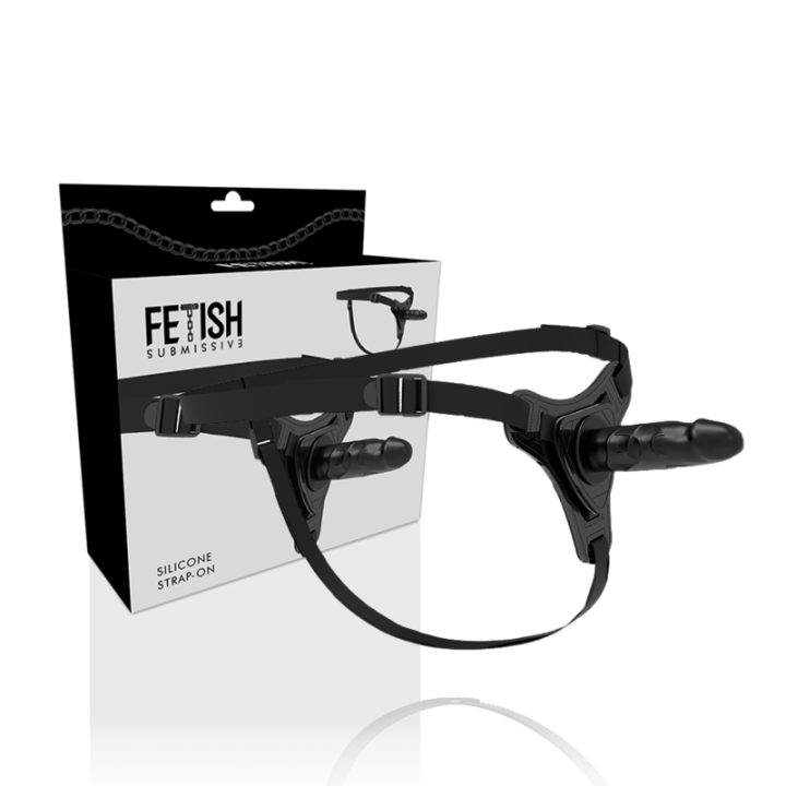 Fetish Submissive Harness - Silicone Noir Réaliste 15 cm