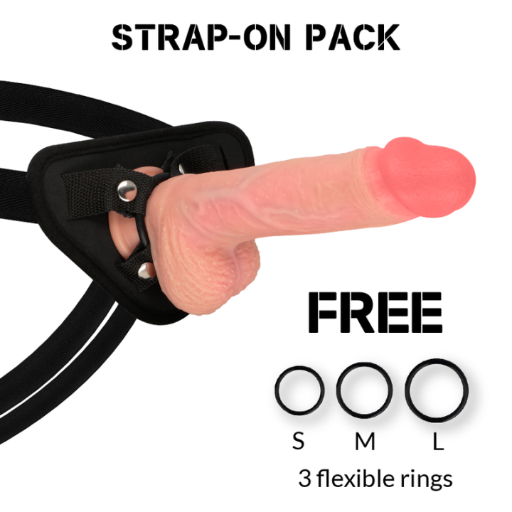 Rockarmy - Arnés + Liquid Silicone Dildo Premium Spitfire 21 cm -o- 4.62 cm