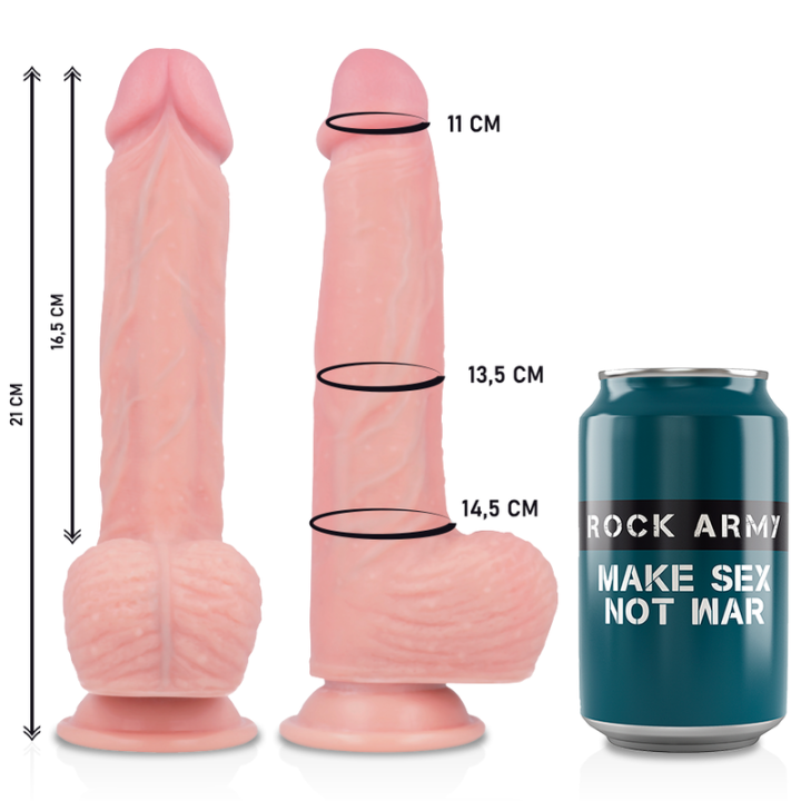 Rockarmy - Harness + Liquid Silicone Premium Spitfire Realistic 21 cm -o- 4.62 cm