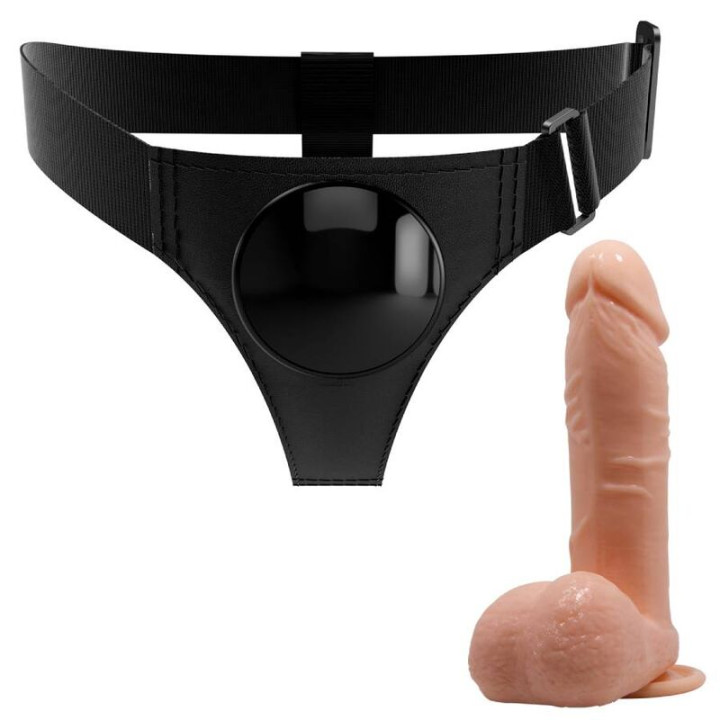 Pretty Love - Harness Briefs Universal Harness With Dildo Tom 20 cm Natural