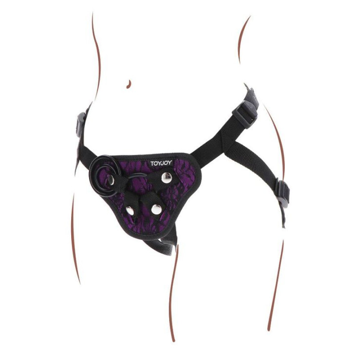Get Real - Imbragatura in Pizzo Con Cinturino Viola