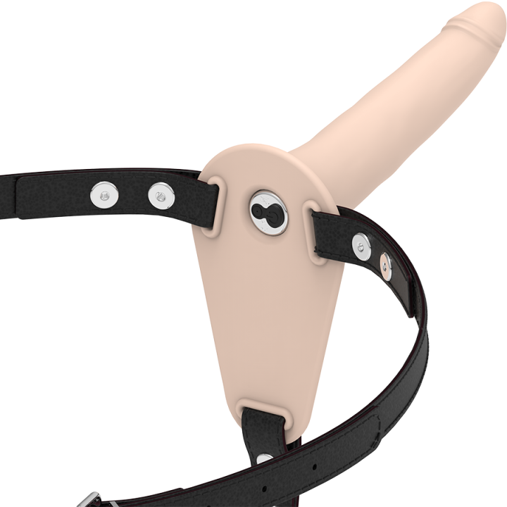 Fetish Submissive Harness - Hautfarbenes Silikonvibrator 15 cm