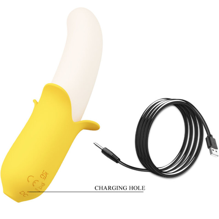 Pretty Love - Banana Geek Super Power 7 Vibraciones up&Down Silicona Negro