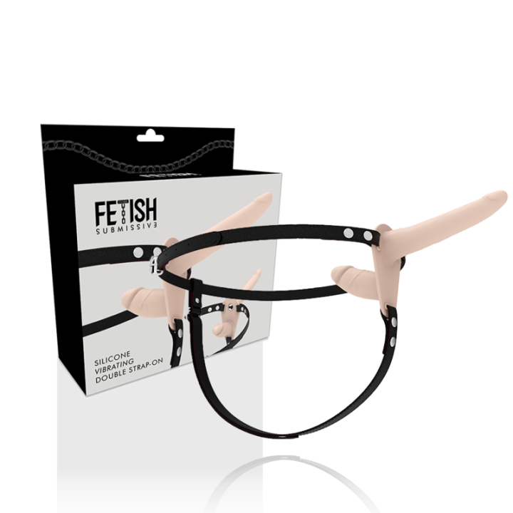 Fetish Submissive Harness - Vibrateur Flesh up Double Pénétration