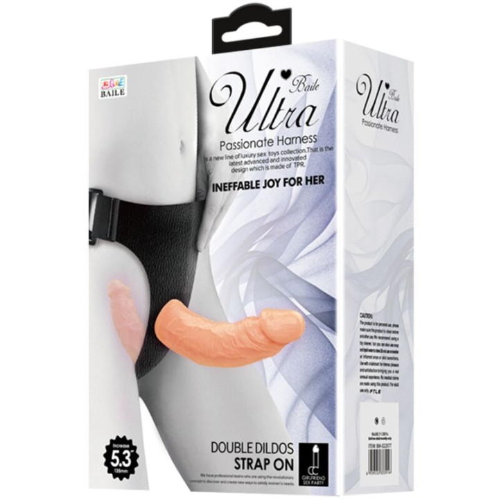 Baile - Ultra Leidenschaftlicher Doppelte Dildos Mit Geschirr