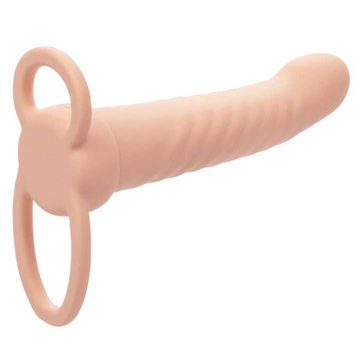 Calexotics - Maxx Double Pénétrateur Nervuré 10 Vibrations Flesh