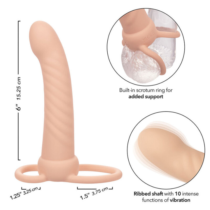 Calexotics - Maxx Ribbed Dual Penetrator 10 Wibracji Miesnych