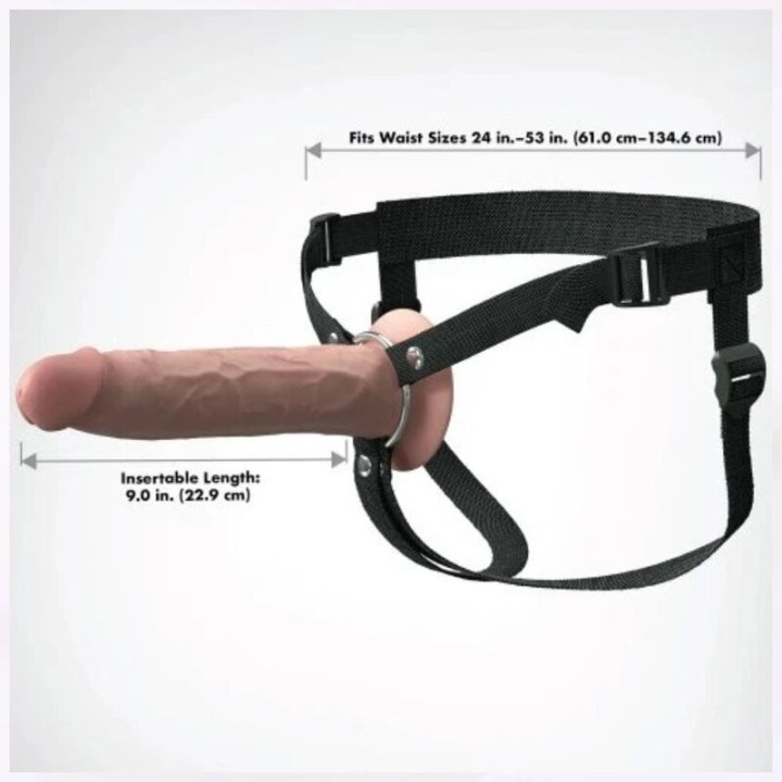 Fantasy x-Tensions - Arnés Con Dildo Hueco Realístico Elite 24.1 cm